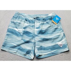 Columbia PFG Rambler Swim Trunk Shorts Mens Large Multi Printed Water Mesh Lined